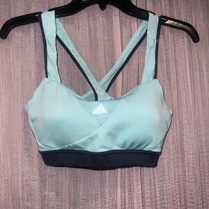 Adidas Blue Sports Bra with Racerback Design